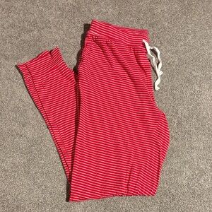 Women’s Sonoma Red and White Striped Pj Joggers